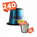 240 CAPSULAS LUNGO + 2 TAZA DE REGALO