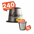 240 CAPSULAS TRADIZIONALE +  2 TAZA DE REGALO